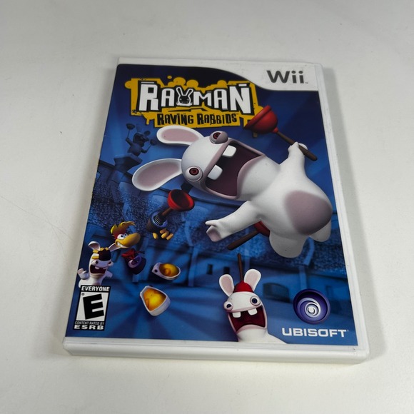 Rayman Raving Rabbids Nintendo Wii Game Ubisoft CIB Complete with Manual - Picture 1 of 5